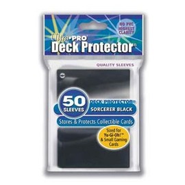50 ULTRA PRO SORCERER BLACK YUGIOH SIZE CARD SLEEVES DECK PROTECTORS