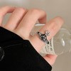 Crymystal Boho Saturn Crystal Ring Black Paved CZ Knuckle Ring