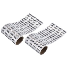 QUARKZMAN 2001 to 3000, 3001 to 4000 Consecutive Number Stickers Inventory Label Black Numbers for Office Warehouse Numbering Classification, Total 2000 Pieces