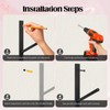 6 Tier Yoga Mat Rack,Yoga Mat Holder Wall Mount,Yoga Mat