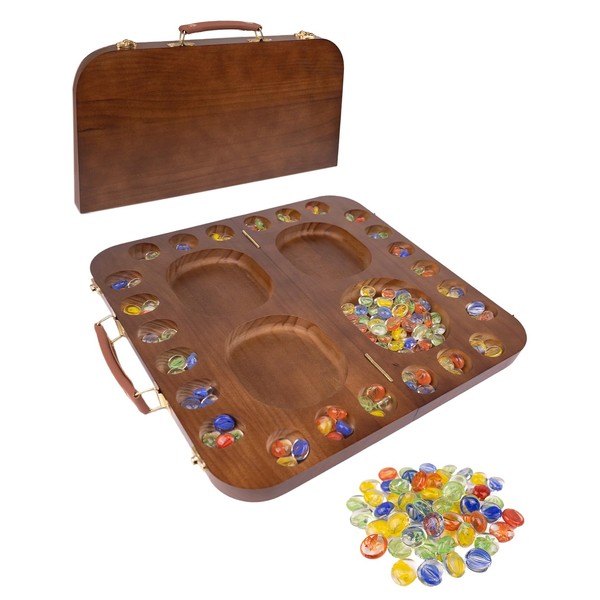4 Player Wooden Mancala Board Game,4 Player Mancala Board Game