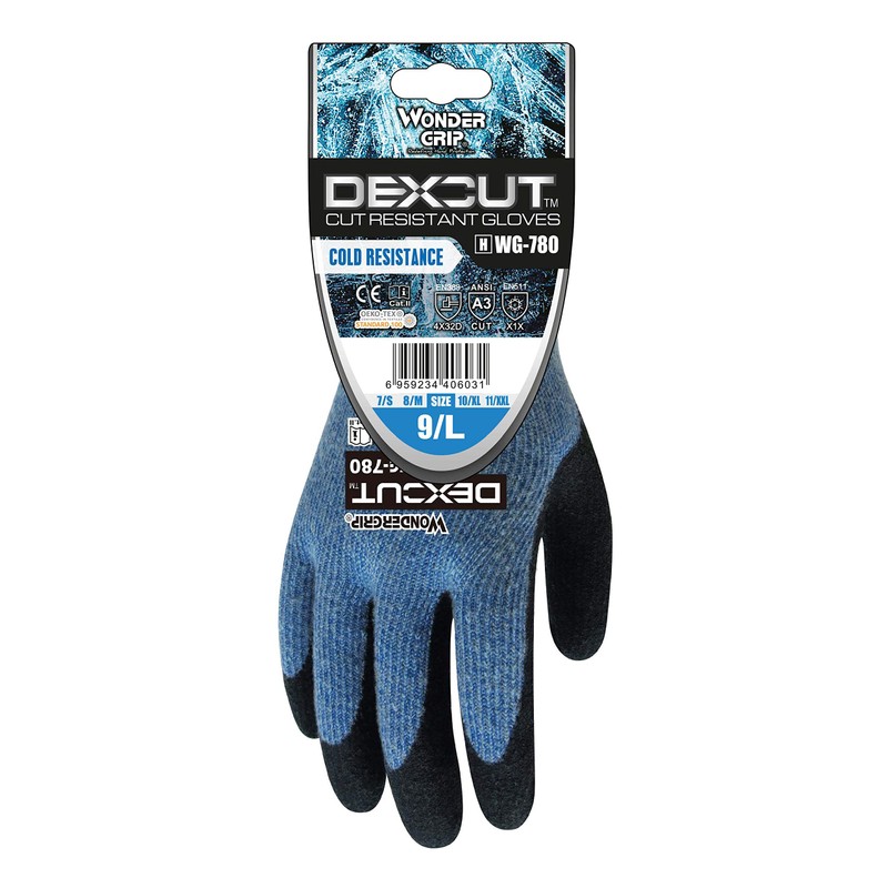 Wonder Grip WG-780 Dexcut Work Gloves, Cut Resistant with Cold
