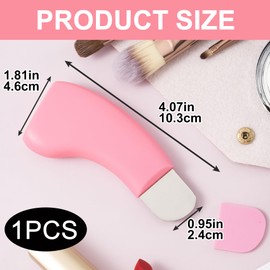 Hzopcw Manual Face Spatula, Metal Facial Scraper with Silicone Lid for Men & Women, Reusable Face Scrubber for Dry Oily Skin- Pink