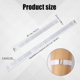 Mikovivi Damen-Oberschenkelstrumpfhalter, Verstellbar Elastisch mit Schnallenverschluss Beingurt für Halterlose Strümpfe (Weiß)