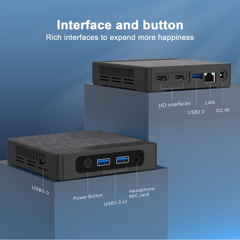Mini PC for Intel N4020 Up To 2.8Ghz 4K 60Hz