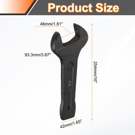 HARFINGTON Open End Striking Wrench 46mm Metric CR-V Steel Single Open Spanner Baking Paint U Shape Head Wrench Hand Tool for Mechanical Automotive Repair