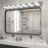 Ship in US,45" Modern Chrome 7-Light LED Vanity Light, Square