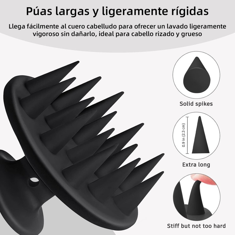 Set de 4 Cepillos Corporales de Silicona para Baño:Cepillo de
