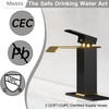 Faucet Waterfall Bathroom Faucets 1 Hole, Matte Black & Shiny