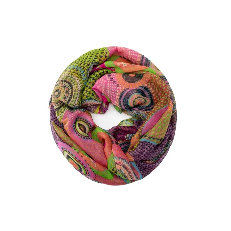 Gloop Women's Scarf Loop Scarf Fine Knit Loop with Ethnic