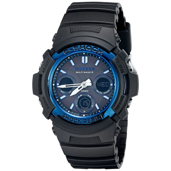 Casio Men's G-SHOCK Stainless Steel Quartz Watch with Resin Strap, Black, 21 (Model: AWG-M100A-1ACR)