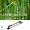 AquaChase Safety Grab Bar for Bathroom & Toilet, Natural Bamboo