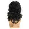 Long Wavy Black Wigs for Men Natural Layered Rocker Style