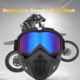 Modular Mask Detachable Goggles Motorcycle Racing Helmet Protective Face Mask Shield