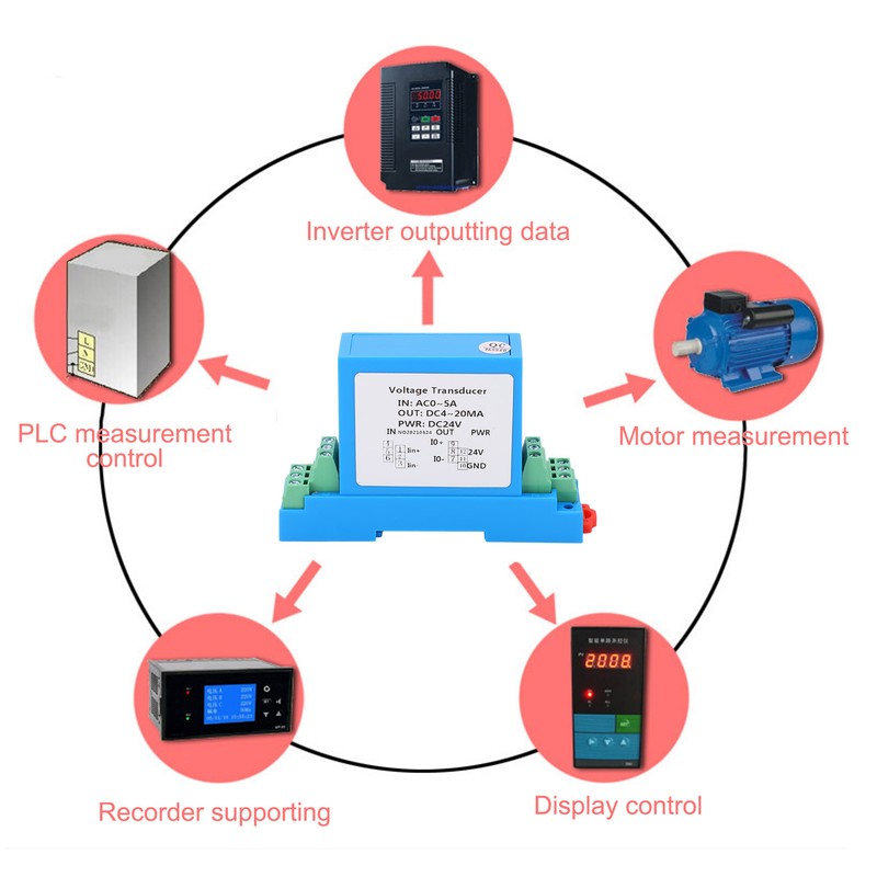 AC Current Transmitter DC4‑20mA Output Power Distribution Control Current Transformer