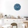 XFM Blue Wall Clock 24 Inch Farmhouse Wall Clocks Battery