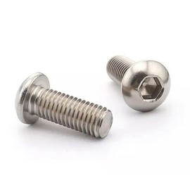 50 Pcs 1/4-20 x 1" Button Head Socket Cap Bolts Screws,304 Stainless Steel 18-8,Allen Socket Drive,Bright Finish,Fully Machine Thread (1/4-20 x 3/8 50pcs)