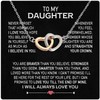 Larvincy To My Daughter Necklace from Mom or Dad With
