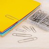 FUDAO FAMILY Set of 100 Assorted Sizes Nickel-Plated Paper Clips