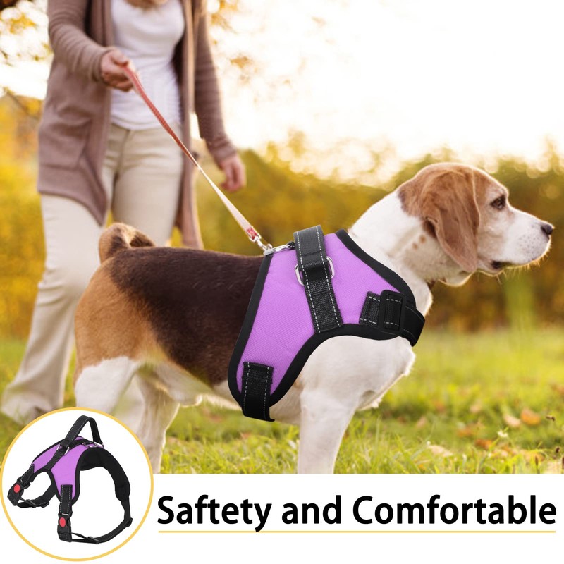 FYY Dog Harness No Pull, Breathable Adjustable Pet Vest, Reflective