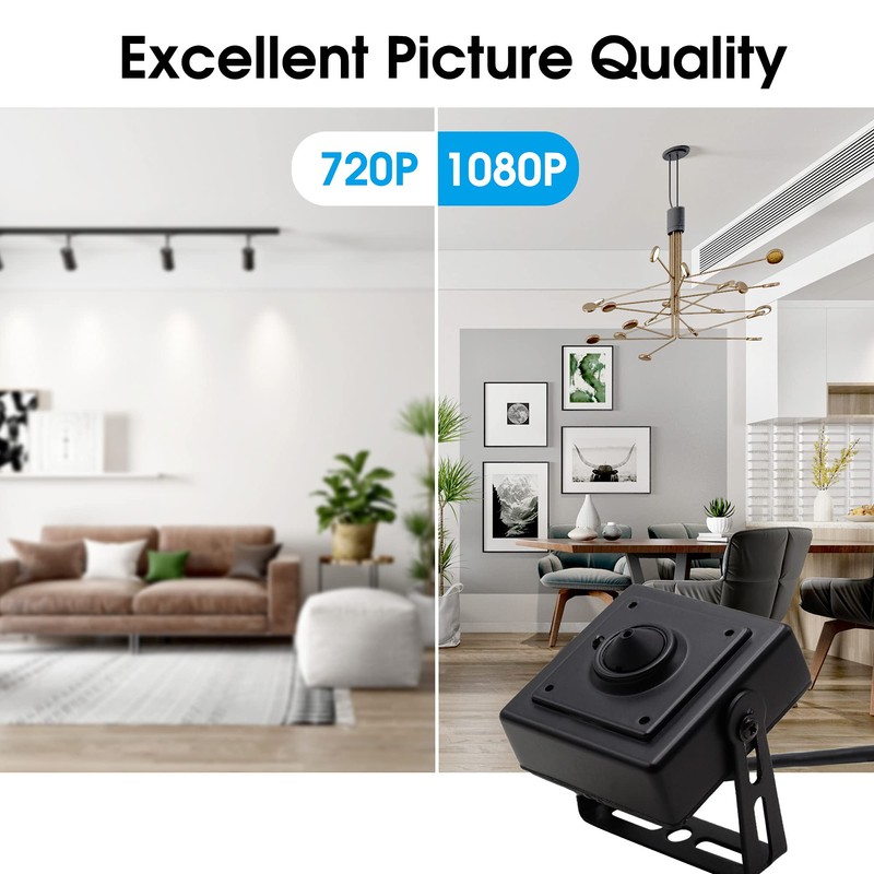 Svpro USB Camera with Holder, 1080P HD Webcam Camera Pinhole