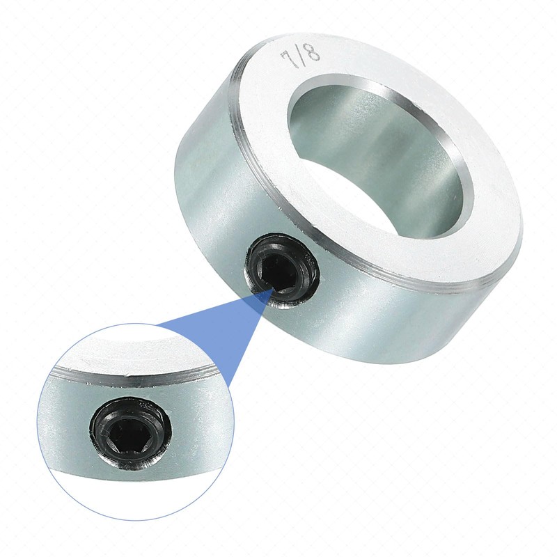 sourcing map 2pcs Set Screw Collars 7/8" Bore Carbon Steel