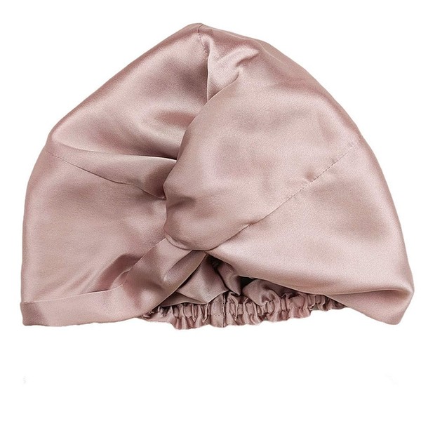 TRIXES Mulberry Sleep Cap - Silk Hair Wrap - Protect Your Hair While Sleeping - Adjustable Elastic Band - Natural Silk, Naked
