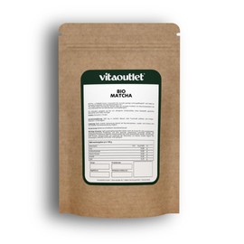 vitaoutlet Organic Matcha, 100% Pure, Organic Matcha Powder, Rich in Antioxidants and Natural Caffeine, Vegan, Gently Processed & No Additives