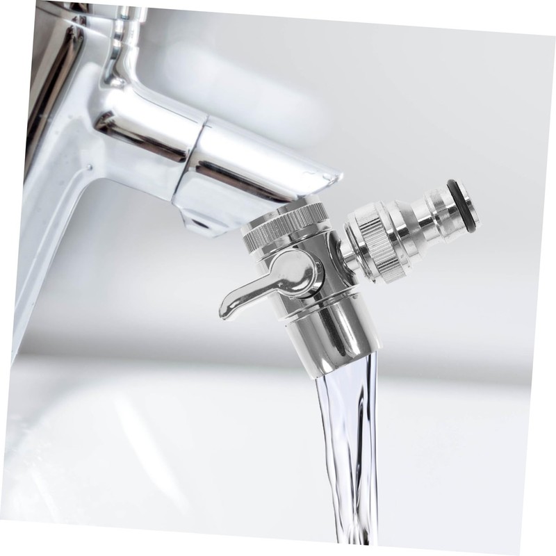 Frcolor Washer Faucet Adapter Copper Diverter Valve Kitchen Sink Connection
