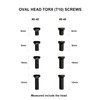 KEMIFON #6-48 and #8-40 Screw Set, Oval Head Torx Key