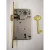 Lock AGB Center Entrance 50 Front 22 Brass Shiny Round