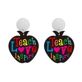 MALOYANVE Teacher Earrings for Women Unique Cute Funny Asymmetric Small Blackboard ART MATH READING Books Book Dangle Drop Earrings Bohemian Cartoon Resin Earrings Jewelry Gift (Apple)