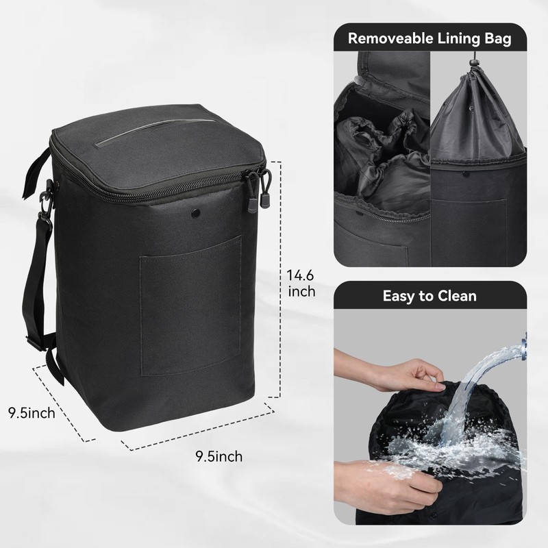 ULITECO Boat Trash Can, Portable Camping Trash Can, Reusable Boat