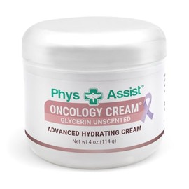 PhysAssist Oncology Crema sin perfume de glicerina de 4 onzas + bálsamo labial de menta | Set de hidratación profunda para piel seca y sensible, hidra