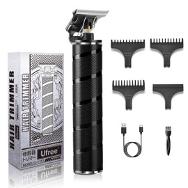 Ufree Hair Trimmer for Men, Beard Trimmer for Men Electric Razor Shavers Cordless Hair Clippers for Men, Zero Gapped T Blade Liners Grooming Hair Cutting Kit, Gifts for Men(Black)