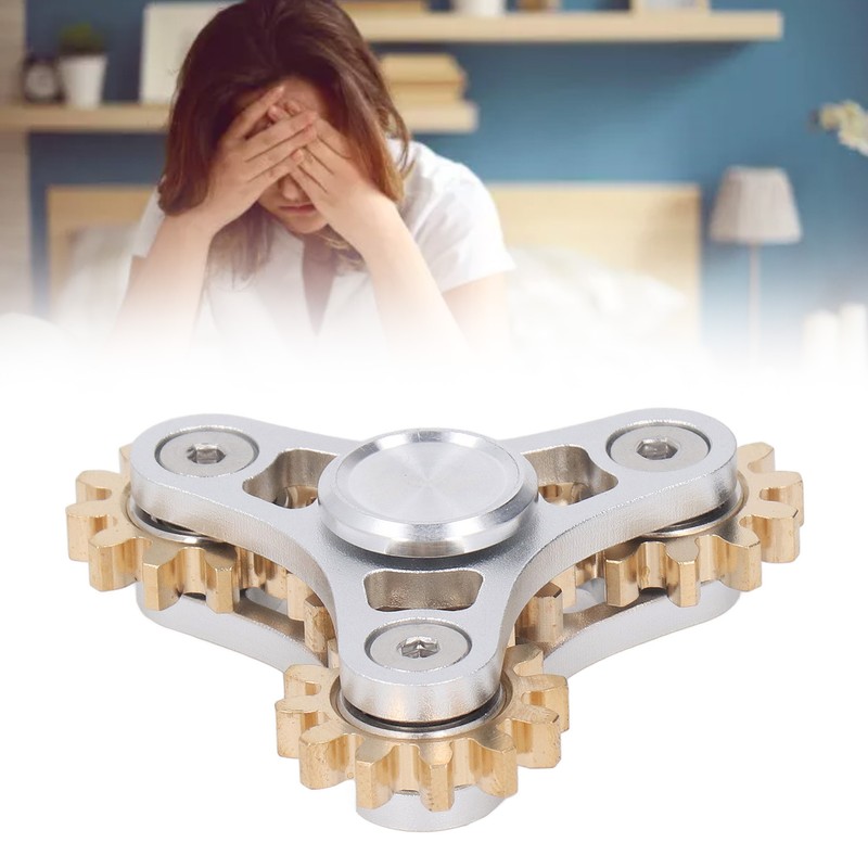 4 Gears Fidget Bearing Toy Stress Reducer Anxiety Game Brass