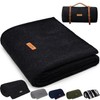 Molithe 100% Wool Blanket, 48" x 62", Warm, Thick, Washable,