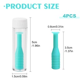 4 StüCke Kontaktlinsen Einsetzhilfe, Kontaktlinsen Sauger Weiche Linsen, Kontaktlinsensauger, Kontaktlinse Sauger Harte Linsen, Geruchsloses Silikonmaterial, Geeignet FüR Reisen Und TäGliches Leben