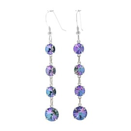 pewterhooter London Collection Women's Sparkling Starlight Sterling Silver Crystal Earrings with Gift Box.