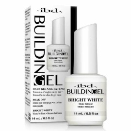 IBD Building Gel, Hard Gel Nail Extension, bright white, 0.5 oz