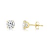 14k Yellow Gold Solitaire Round Cubic Zirconia CZ Stud Earrings