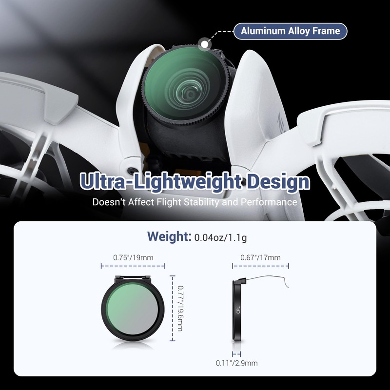 JJC CPL Polarising Filter Compatible with DJI NEO, Multi Coated