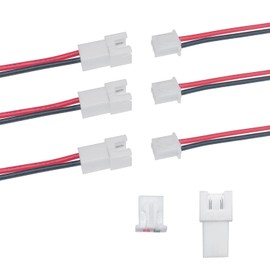 Cermant 50Pcs 25Pairs 2Pin XH2.54mm Mini Micro Male and Female Connection Cable Plug with 22AWG Red Black Terminal Connector Wire Cable 200mm