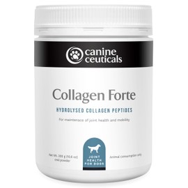 CanineCeuticals - Collagen Forte - Advanced Joint & Cartilage Support for Dogs - Promotes Strong Ligaments, Healthy Skin & Gut Integrity - Bioavailable Collagen Peptides