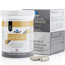 Physis Magnesium Glycinate | 120 Tablets | Vegan Magnesium Supplements for Sleep | 200mg - 400mg Daily | Non GMO, Dairy & Gluten Free | Helps Sleep & Anxiety Assist | High Bioavailability