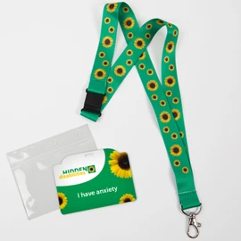 Anxiety Awareness Card with Hidden Disabilities Sunflower Lanyard, Hidden Disability