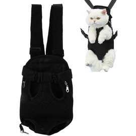 Adjustable Dog Carrier Backpack, Dog Carrier Backpack for Hiking, Pet Chest Backpack for Hiking and Travel for Hiking Travel Outdoor (L-Black)