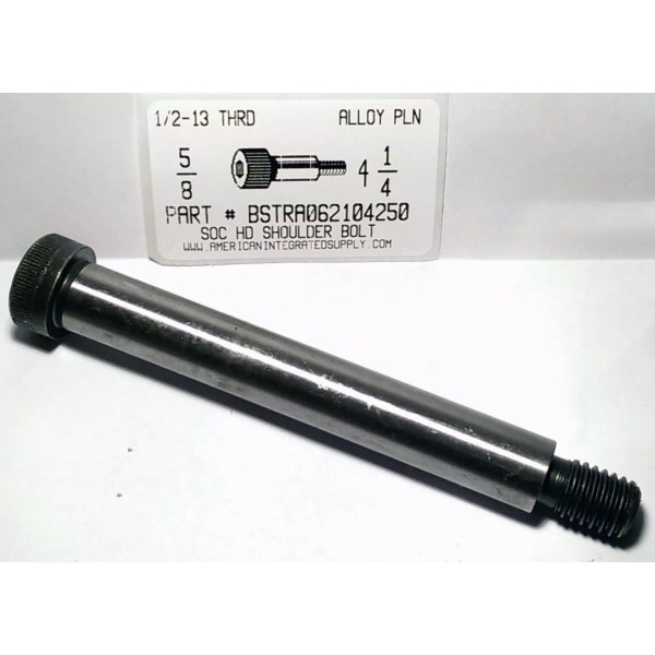 AMERICANINTEGRATEDSUPPLY.COM 5/8X4-1/4 HEX SOCKET HEAD SHOULDER BOLT ALLOY STEEL PLAIN