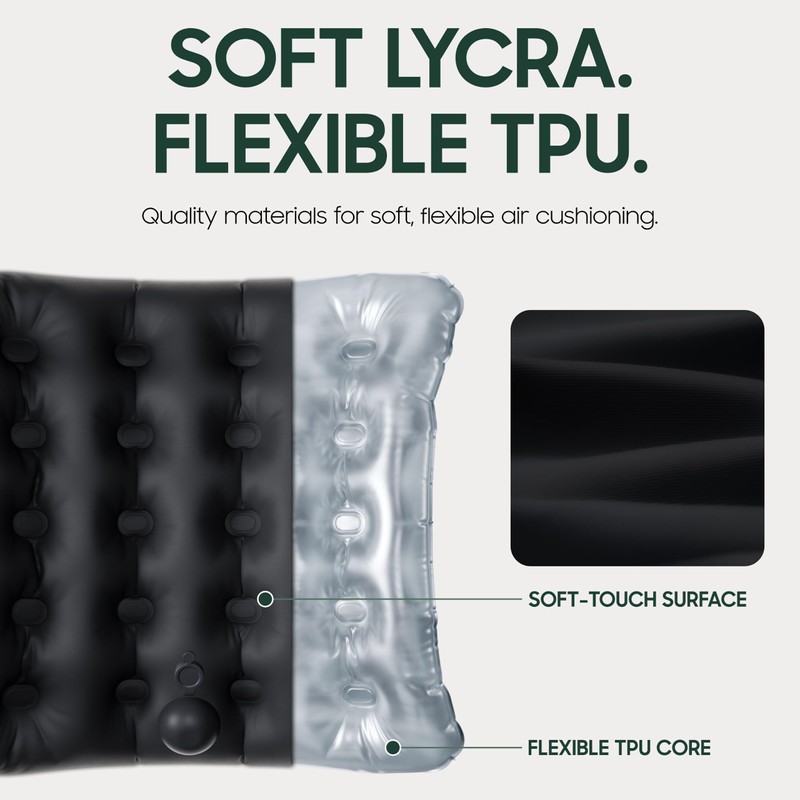 Lumbar Support Pillow, Inflatable Seat Cushion, Lightweight Car Back Cushion,