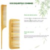 Juego de 4 Cepillos y Peines de Bambú para Cabello